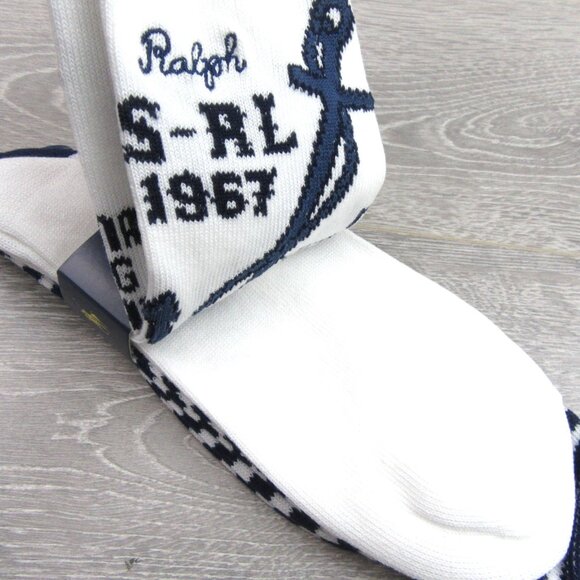 Polo Ralph Lauren RL Anchor Slack Socks Mens Size 6-12.5 (2 PAIRS) NEW - Picture 7 of 13
